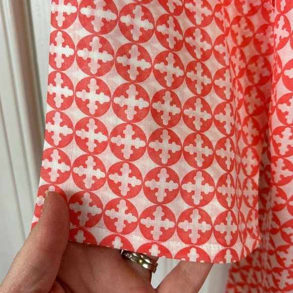 NWT Charleston Shoe Co. orange and white tunic top sz med - Picture 7 of 7